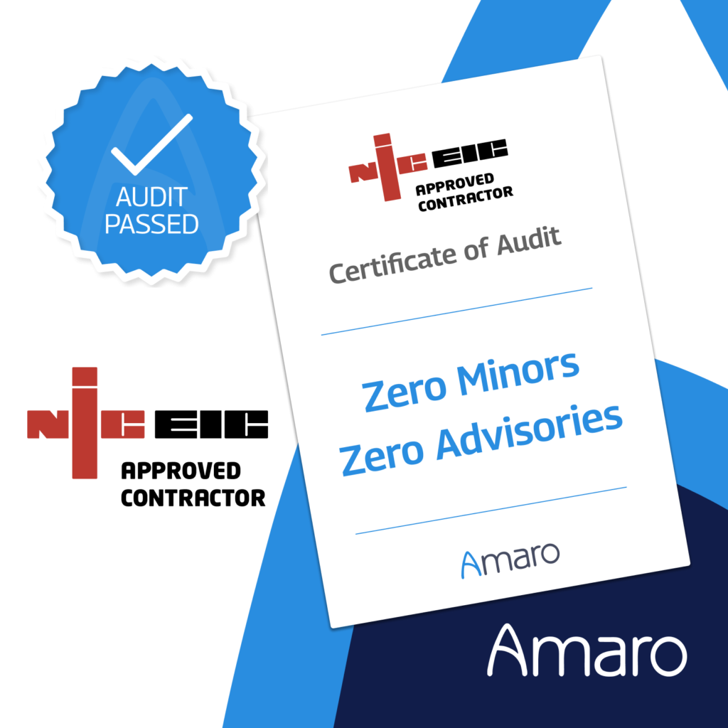 Amaro - NICEIC approved contractor audit