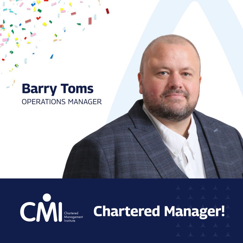 Operations Manager, Barry Toms awarded Chartered Manager status - Amaro